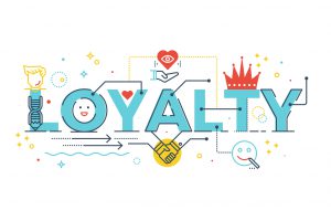 Loyalty word lettering